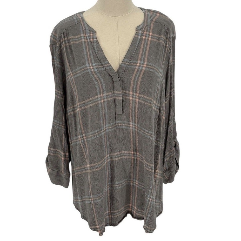 Torrid Harper Gray Rayon Blend Top‎ Size 2